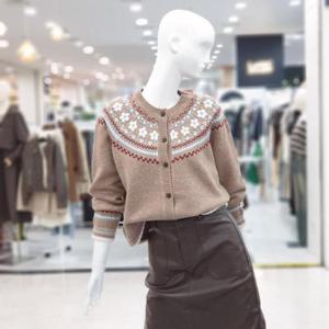 abfz sh06 넥 플라워 포근 가디건 니트 SLBHZ4Y38K