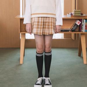 [더데이걸]체크 플리츠 스커트치마TGWH23W02