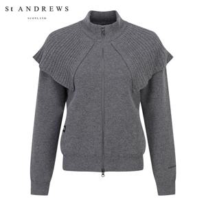 [세인트앤드류스] 여성 별 심볼 케이프 레이어드 방풍 집업 가디건 821E4SD002_GY