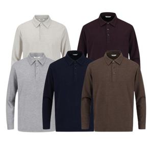 [에디션앤드지][5종1택/ 2025 F/W] 프리미엄 코튼 베이직 카라 티셔츠 NEF4TT1921 GB77