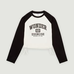 [행텐 틴즈]여아  원더 라글란 크롭 티셔츠-HC1311446021212