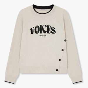 [보브]버튼 포인트 레터링 니트 풀오버7155450015