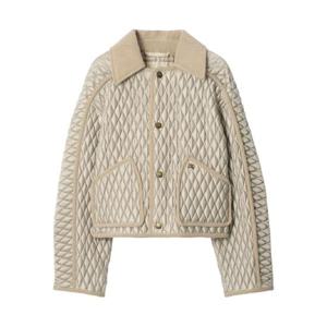 버버리 플로리스톤 퀼팅 코듀로이 트리밍 재킷 8116973