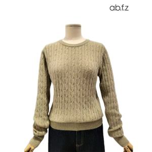 [에이비에프지]꽈베기 폭스 퍼 울 긴팔 니트 APA1HW31A