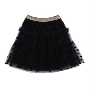 [프렌치캣(백)]블랙 도트샤  스커트(Q45DBS030)