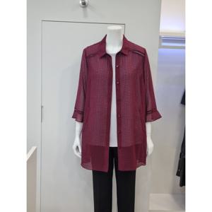 [벨리시앙]벨리시앙 지지미 잔체크 쉬폰 자켓 JK3220