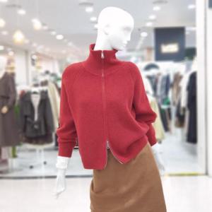 abfz sh06 하이넥 집업 도톰 가디건 니트 SLBHZ4Y34K