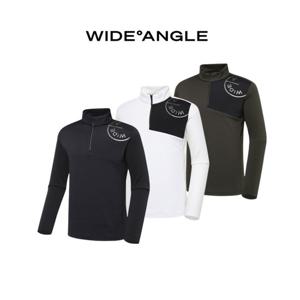 [와이드앵글]CO 우븐패치 하프집업 미드 레이어 M WMW23213