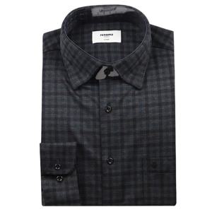 [레노마(셔츠)]편안한 착용감의 더블 컬러 져지 체크셔츠 RPFSG1033GY