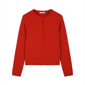 [폴햄]여성 케이블조직 라운드 가디건(PHF4EC2470OR)