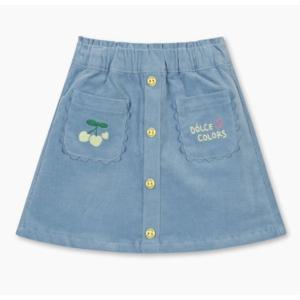[베네통키즈]25FW-컬러스 코듀로이 포켓 스커트/QASK11561