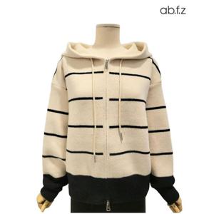 [에이비에프지]밍크 퍼 긴팔 후드 집업 가디건 APZ4HY40K