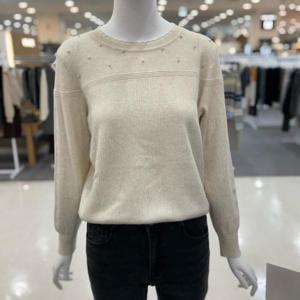 SOUP sh06 진주장식 라운드넥 모임룩긴팔니트 ABALKT3