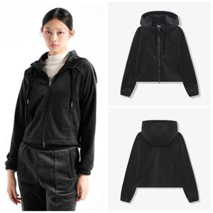 [휠라] FILA 여성용 벨로아 코듀로이 기모 후드 집업 FS254FT02F004001 블랙