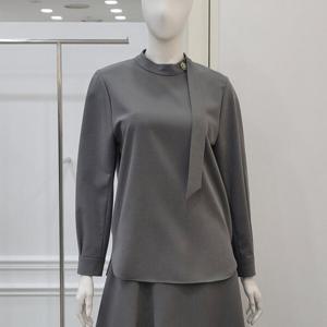 [미니멈]하프넥 타이 블라우스 (MXDAWB1350 BE)_IC