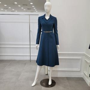 [미니멈]레이어드 카라 브이넥 플레어 원피스 (MXDAWO1120 DN)_I