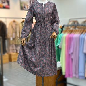 [써스데이아일랜드]플라워 패턴 롱 원피스 t246mop145