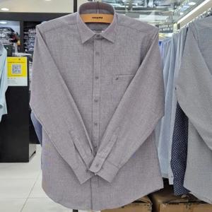 [레노마셔츠]일반핏/ 투톤 지도리 체크 긴소매셔츠 RPFSG1431 PU