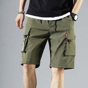 남자반바지 카고팬츠 5부 캐주얼바지 포켓 허리밴딩