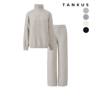 [탱커스]반집업 니트 밴딩 롱 팬츠 셋업 (TX4OP006L0)