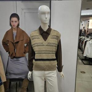 Ab.f.z DP01 줄무뉘브이넥니트베스트 AFZ4ZW31