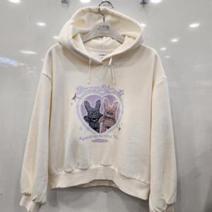 애플핑크 HC07 토끼모루 밍크기모 크랍  후드티 APK8T712GSI