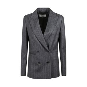 25 FW 페세리코 핀스트라이프 패턴 더블 브레스티드 재킷 S0119903362 TP444237946