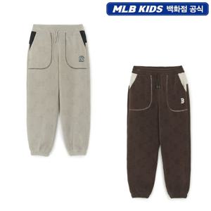 MLB키즈 아웃도어 모노그램 플리스 조거 팬츠 7APTM0356