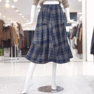 abfz sh06 밴딩 도톰 체크 스커트 SLBHA1S34A