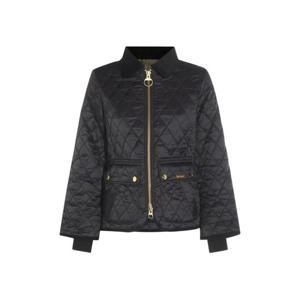 바버 다이아몬드 퀼팅 집업 코트 LQU1765BK91