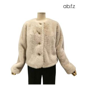 [에이비에프지]골드 단추 포인트 보아 퍼 재킷 APZ4QF01K