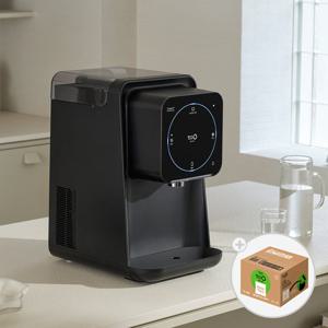 풀무원투오 미니 워터 디스펜서 무타공 냉온수 정수기 스모키블랙 PWD-100SB 워터팩