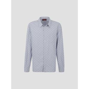 구찌 스트라이프 코튼 자카드 긴팔 셔츠 835667Z7AQC 4421 BLUE