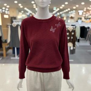 SOUP sh06 버터플라이 비즈 포인트 긴팔 니트 ABALKT2