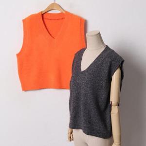 빅사이즈 412 상큼한크롭브이베스트 DEBB526