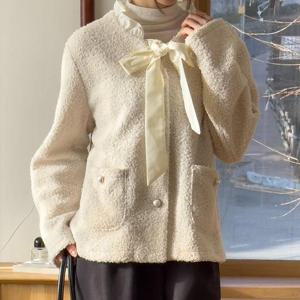 빅사이즈 501 브런치리본부클자켓 DGOT641