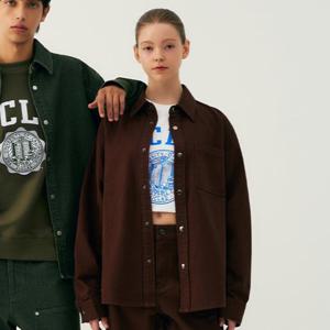 [유씨엘에이]남녀공용 프레피 컬러 데님 셔츠 ( UB8LS20 )