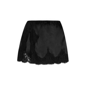 돌체앤가바나 레이스 트리밍 새틴 스커트 F4DAVTFU1NU