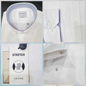 [예작]예작 슬림핏/모달/배색/스냅/스트레치/긴팔 YJFSBS161 WH_