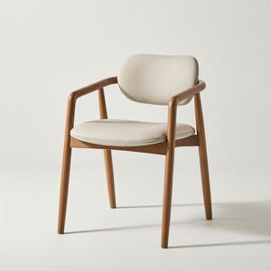 스코나 마르넬 원목 실리콘레더 식탁 의자