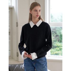 [위시드]데일리 셔츠 레이어드 긴팔 니트 (WICCNT014)