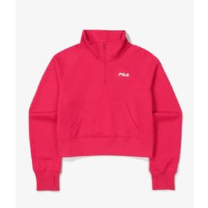 휠라 스트레치 기모 반집업 맨투맨 FS2POF4251F_RPK