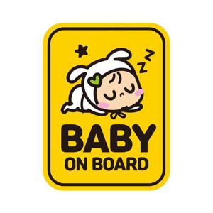 BABY ON BOARD1 반사 자석 자동차스티커 11x14.5cm