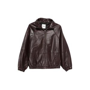 산드로 램스킨 집업 레더 재킷 SFPBL01284