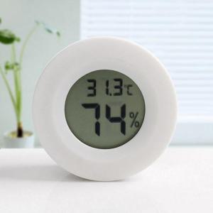 실내온도계 원형 미니 디지털 온습도계 화이트 온도기