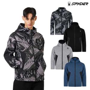 [스파이더] 남성 본딩 플리스 후드 집업 SPKWCNFT307M