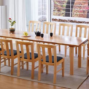 해찬솔 북미산오크 8인 통원목 식탁세트A 2400_TR