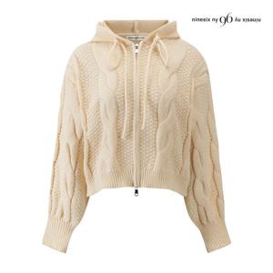 나인식스뉴욕  빅 꽈배기 후드 투웨이 집업 니트 가디건 (NPCKG006M0)