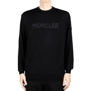 몽클레어 남성 로고 프린트 울 스웨터 니트(블랙) 9C00011 M1180 999
