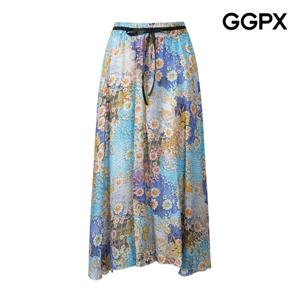 [지지피엑스]플라워 밴딩 쉬폰 스커트 (GP6SK005F)